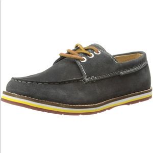 J.D. Fisk Ebon Slate Suede Leather Boat Topsider Shoes 10.5